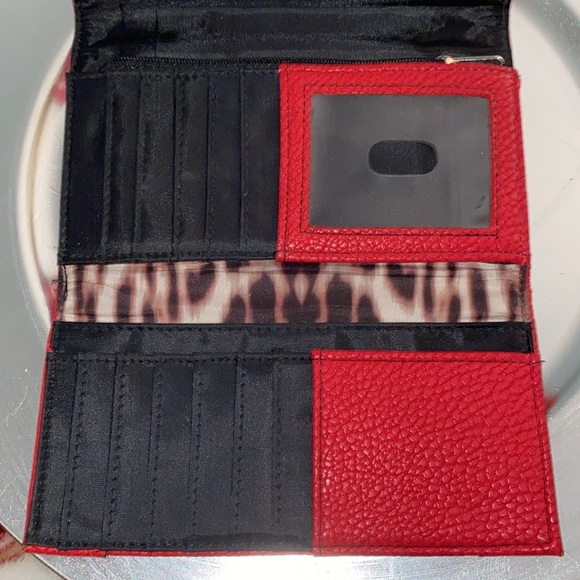 Red leather Wallet - Picture 5 of 7